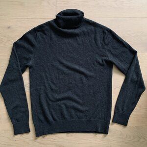 100% Italian Merino Wool Turtleneck Base Layer Staple Grey